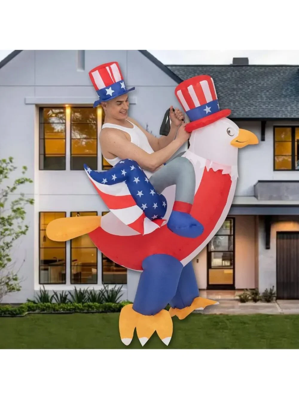 USA Eagle Inflatable Costume for 4th of July Party, Adult Parade & Halloween Fun